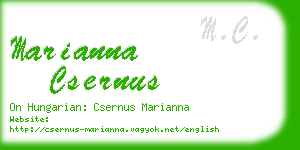 marianna csernus business card